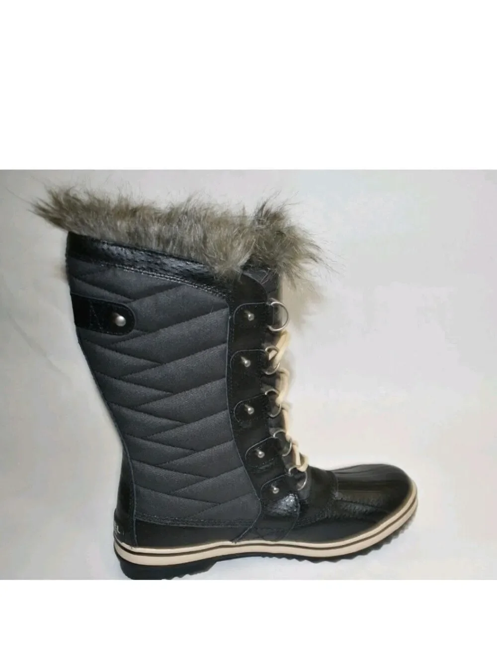 Sorel Tofino II Waterproof Boots Black Canvas & Leather | Women’s 7.5 | Like New